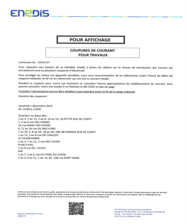 ENEDIS COUPURE 01122023